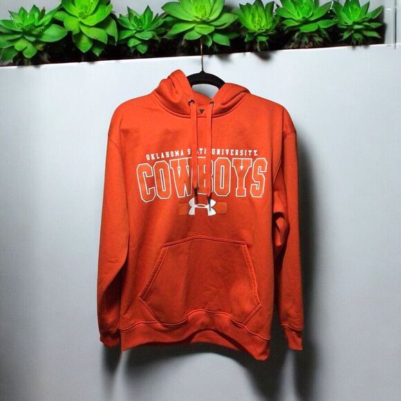 OSU Cowboys Oklahoma State Sweatshirt Hoodie Under Armour Orange Football Small - Picture 1 of 9
